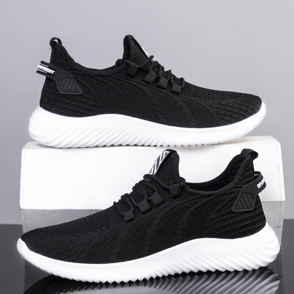 Men's shoes 2025 summer breathable fly-woven mesh breathable casual shoes running sports shoes Korean version trendy shoes