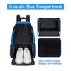 Drawstring Backpack Sand-proof Beach Backpack with Shoe Compartment and Wet Pocket Waterproof Mesh Beach Bag