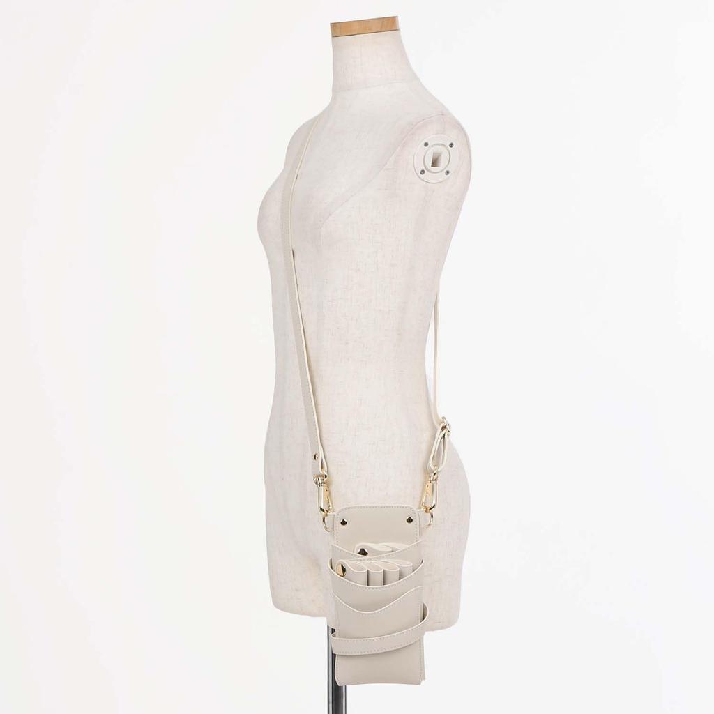 DEEDS Sienna Scissor Case Milk for and Trimmers S-393 (4-6 Scissors) - Latte, Hairdressers, Barbers,