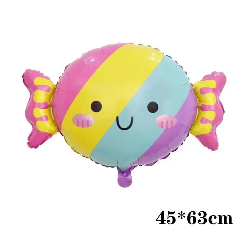 Cartoon Donut Theme Ice Cream Popcorn Candy Foil Balloon Baby Shower Happy Birthday Decoration Balloon Boy Girl Cute Kid Toys