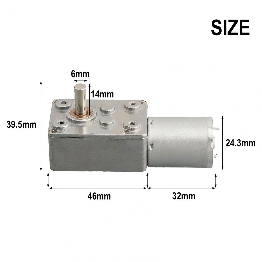 0.1-25KG.CM Převodový motor 0.6-200 ot/min 12V Šroub Vysoký točivý moment