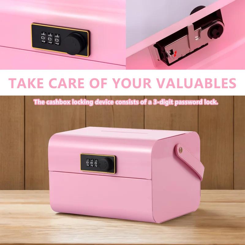 Children's money box with password lock, cash coin storage box, children's birthday gift