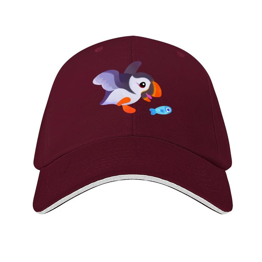 Happy Puffin Yellow Baseball Cap Golf Hat Unisex Visor Hat Luxury Brand Unisexs Hats Womens