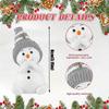 6Pcs Cute Christmas Snowman Pendant Wooden Cartoon Snowman Christmas Tree Pendant Exquisite Hanging Snowman Decoration Pendants
