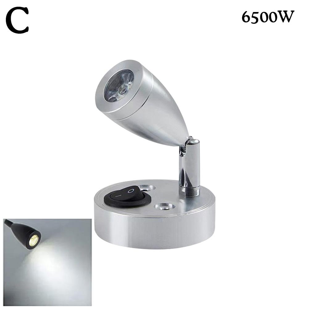 RV Lights Interior Reading Lamp LED Bedside Lamp 3W RV Wall Sconce Light Fixtures Rotatable Spot Lights Boat Camper Van Lamp