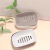 Boîte à Savon Double Couche Séchage Rapide Porte-Savon en Plastique Étagère de Rangement Pratique pour Savon Ménage