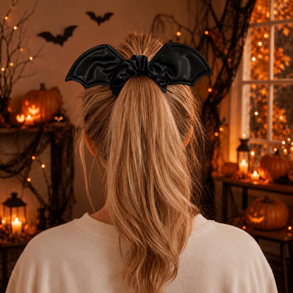 Gothic Bat Scrunchie Star Spider Web Hair Tie Creative Halloween Hair Bow  Masquerades