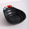 Fruit Bowl with 6 Colorful Fruit Forks Large Capacity Spiral Bottom Bowl with Fork Storage Hole for Snacks And Parties