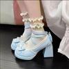 Spring and Autumn New European and American Sexy High Heels Fashion Square with Women's Shoes
