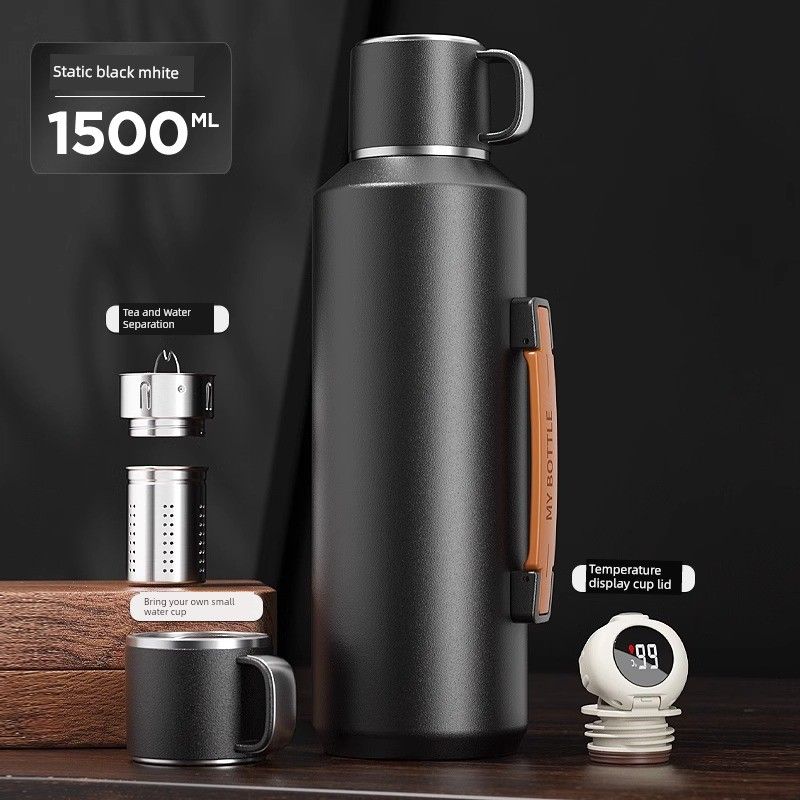 German Large-Capacity Thermos Cup for Men, 316 Stainless Steel Water Bottle, 2024 New Model for Women, Winter Tea Brewing Cup