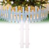Durable White Plastic Fence For Christmas Tree Decoration And Garden Holiday Display
