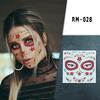 Autocollants de Tatouage Faciale Halloween & Jour des Morts Transfrontaliers - Autocollants Maquillage de Fête Florale