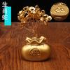 Make a fortune money bag tree ornament, make money every day, money bag creative desktop decoration, new home entrance car ornament gift