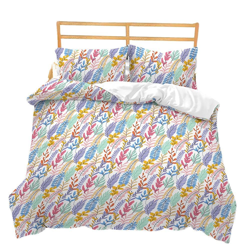 Kit Crushed Flowers Plants 3D Digital Printing Three-Piece Set Four-Piece Set Two-Piece Set