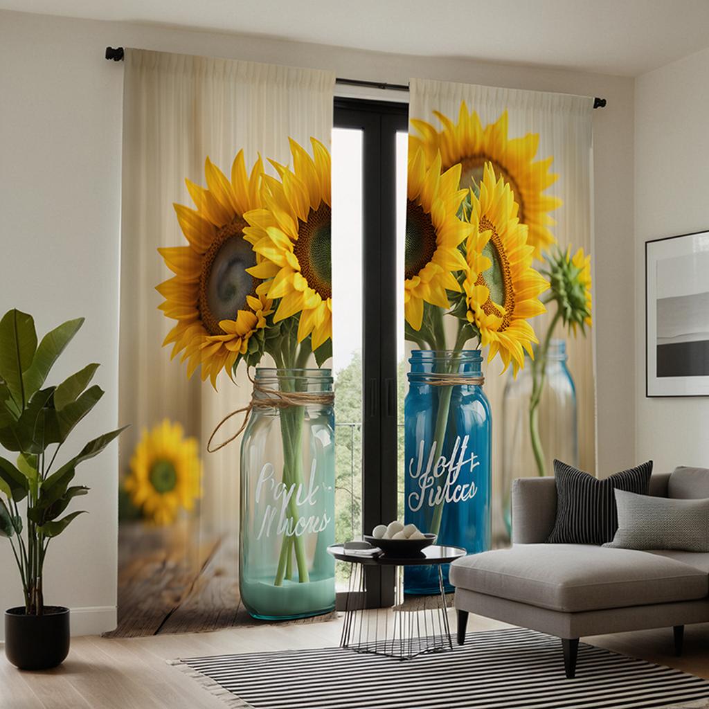 2-piece HD Digital Burgundy Color System Luxury Festive Curtains Home Decorating Style Decoration Living Room Bedroom Through Th