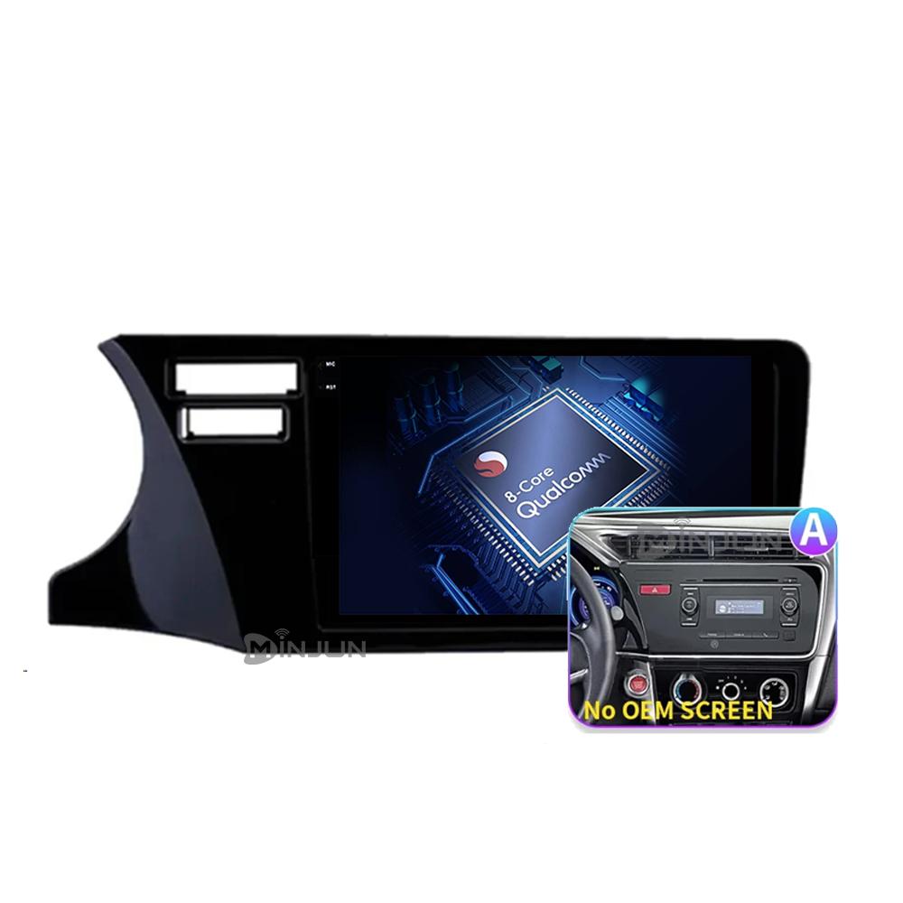 For Honda City 2014 2015 2016 2017 2018 2019 Android 14 Qualcomm Car Radio GPS Navi QLED Screen Car Player WIFI BT 4G Head Unit