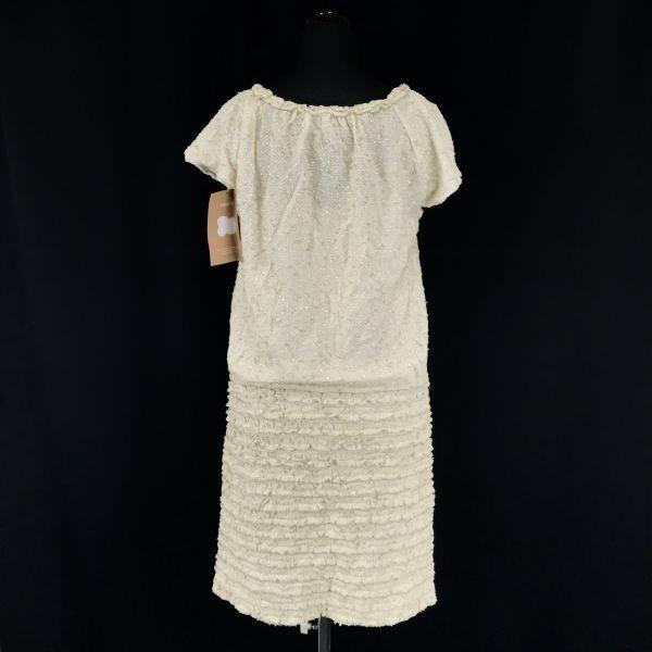 New with Tag Haupia Short Sleeve Knee-Length Dress/Women’s Size M/38/Off-White/Made In Japan(USED)