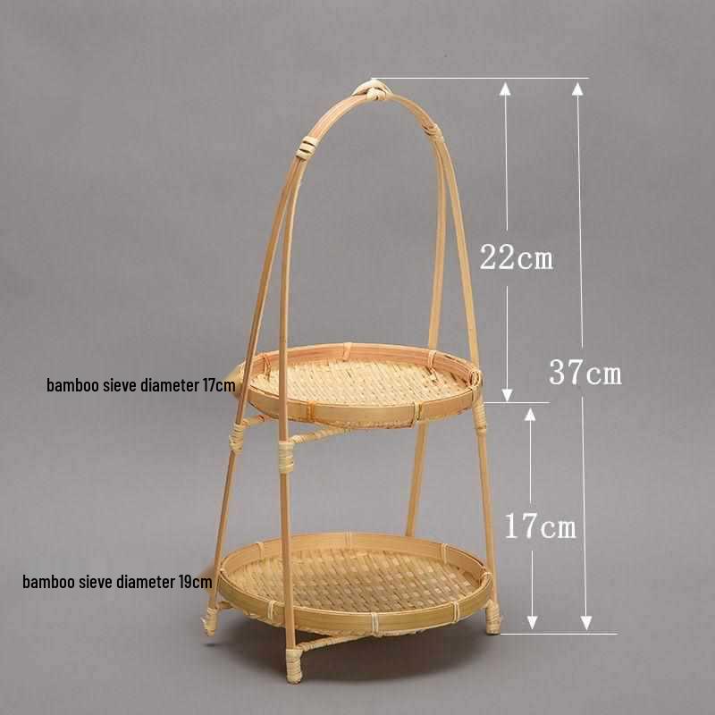 Wooden Multi-Compartment Tea Tray & Snack Plate