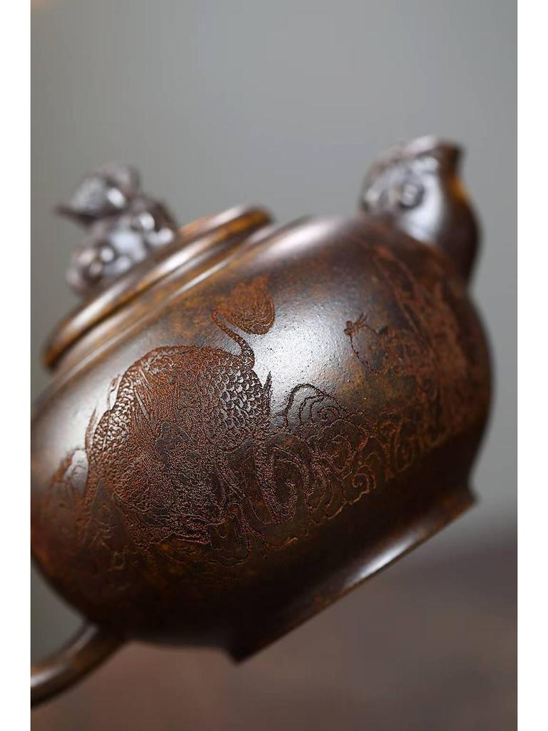 Authentic Duan Ni Yixing Zisha Qilin Teapot - High-End Kung Fu Tea Set Gift