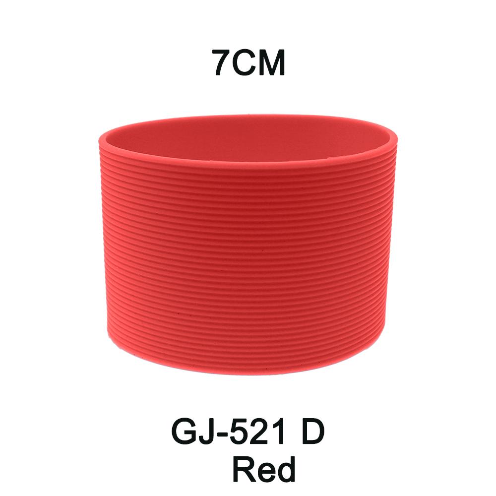 1Pc 27G 7cm 16 Colour Soft Silicone Heat Insulated Cup Sleeve Antiskid Grain Stripes Non-slip Wraps Glass Odorless Anti Slip
