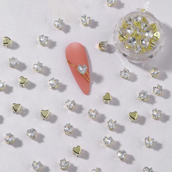 20Pcs Decorações de unhas Forma irregular Brilhante Não-Oxidação À prova de ferrugem Zinco Brilhante Nail Art Ornamento Manicure DIY