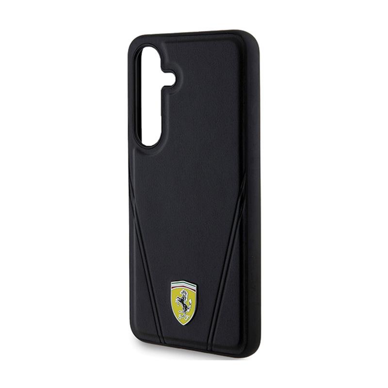 Ferrari Hot Stamp V Lines Magsafe - Etui Samsung Galaxy S24 (Czarny)