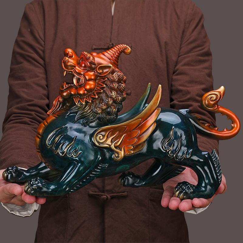 Feng Shui Copper Pixiu Statues Sculptures Miniatures Statue Ornaments Crafts Home Decoration