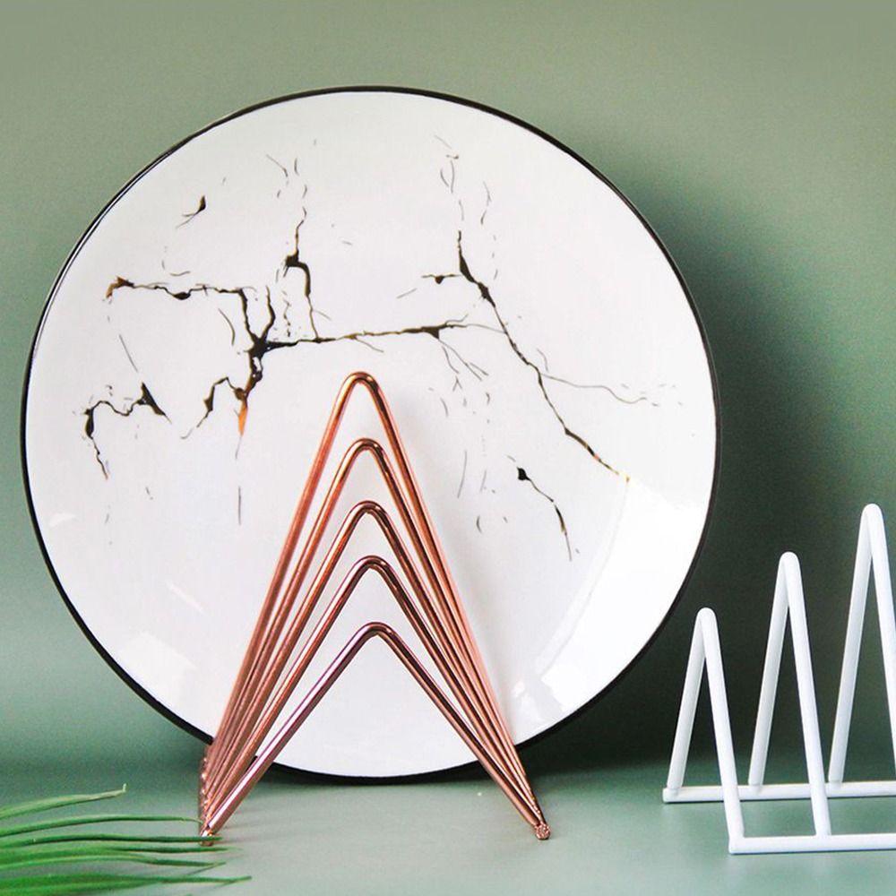 Desktop Organizer School Office Supplies Record Rack Book Holder Iron Book Stand Triangle Bookend