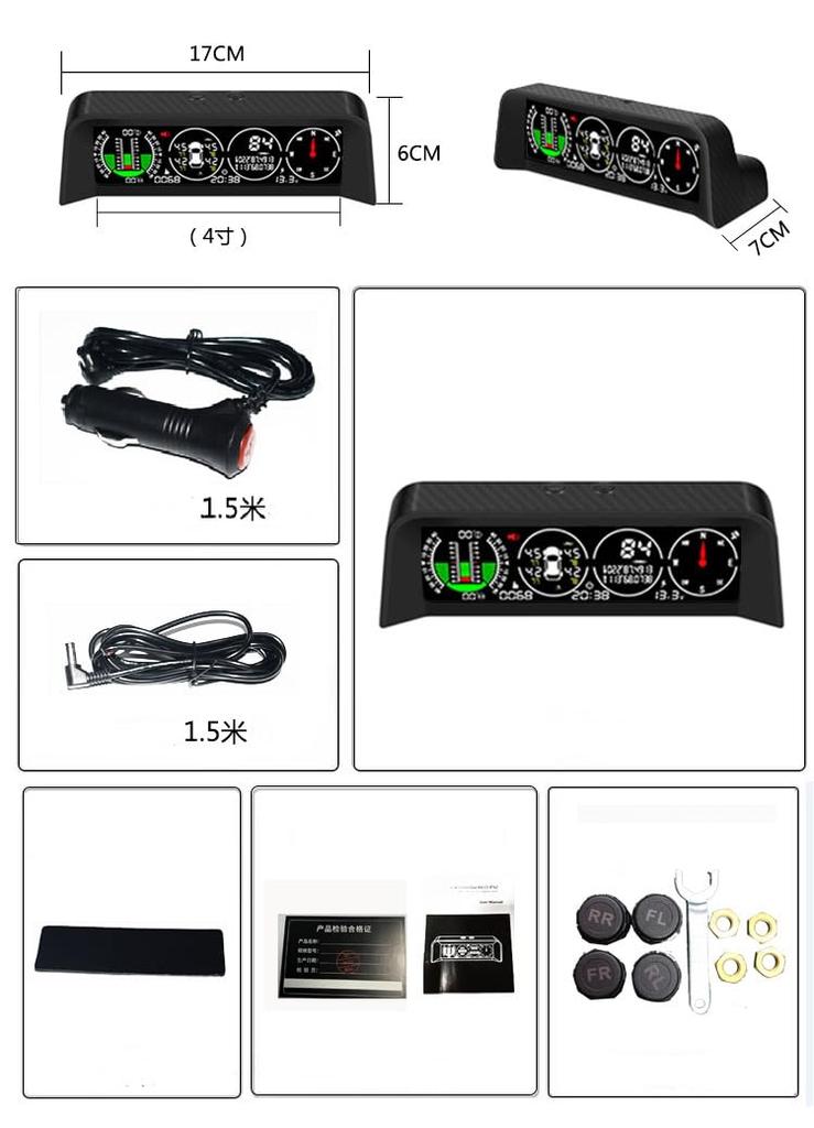 OBEST X91 Head Up Display TPMS Tire Pressure Monitoring Voltage Monitoring Speedometer Multifunction Meter