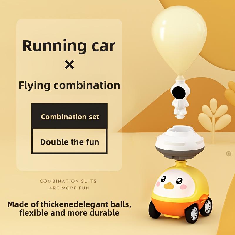 1pc Balloon Powered Car Toy Set,Manually Operated,Suitable for Children Aged 3 And Above, Educational Inertia Powered Vehicle,Fun Science Learning Toy