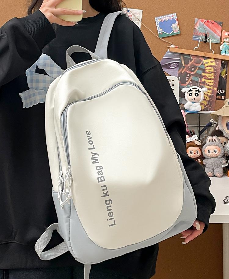 Schoolbag Korean version ins casual backpack large capacity college style, fashion backpack personalized female junior high school college student