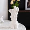 Pure White Display Female Body Vase Art Modeling Tabletop Vase Flower Arrangement Living Room Decoration Female Body Sculpture