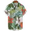 Hawaiian Shirts For Male Flower Pattern Men's Casual Short Sleeved Top Summer Oversized Streetwear Original Men Clothing