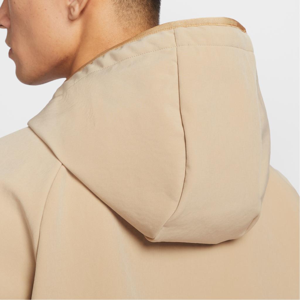 Nike WINDRUNNER Jackets Men's Linen Fabric/Light Khaki/Gym Red Hooded Moderate Other IF3370-221