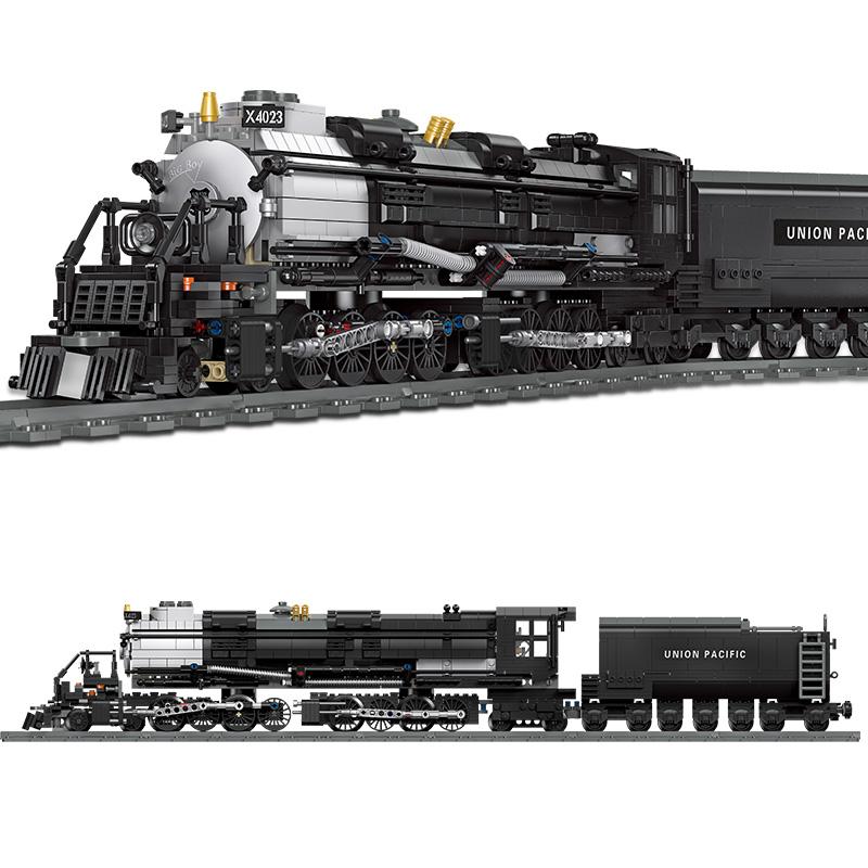 1608PCS Steam Train Building Blocks The Union Pacific Big Boy Train City Railway Assemble Model Bricks Kid Toys Holiday Gifts