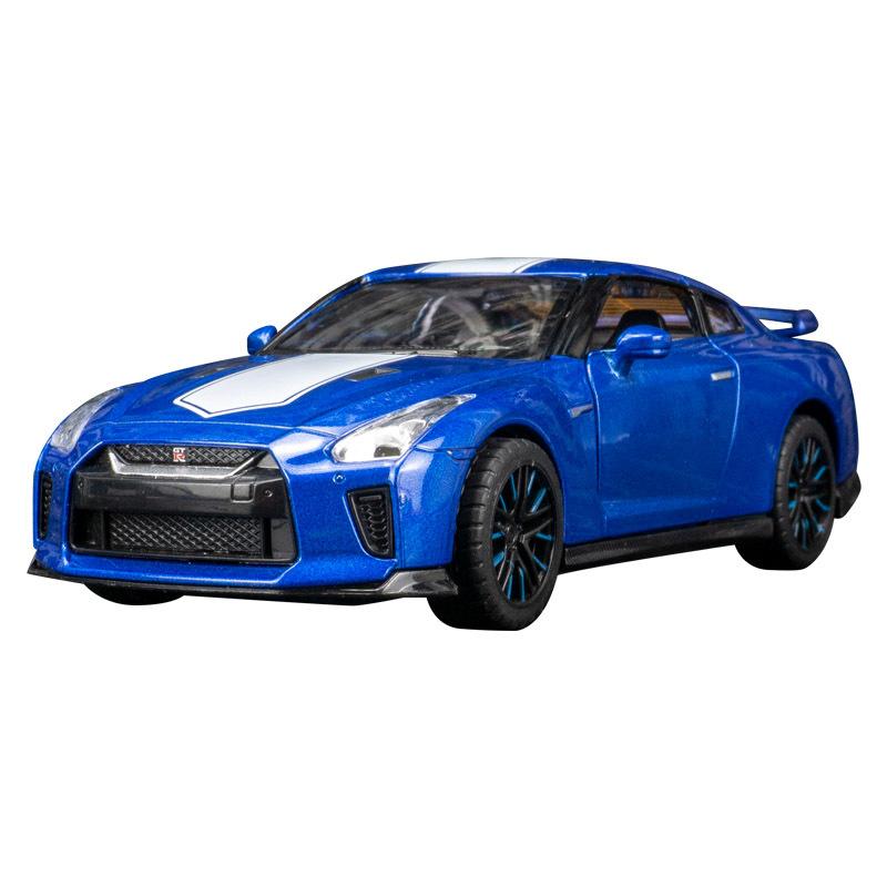Simulation Japanese R35 Alloy GT Sports Car Model Car Ornaments Acousto-optic Huili Children's Toy Car