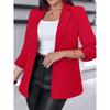 Fashion New Arrival Work Clothing Ol Fashion Pure Color Suit Collar Folding Long Sleeves Cardigan Small Business Suit Coat Easiest for Match Women