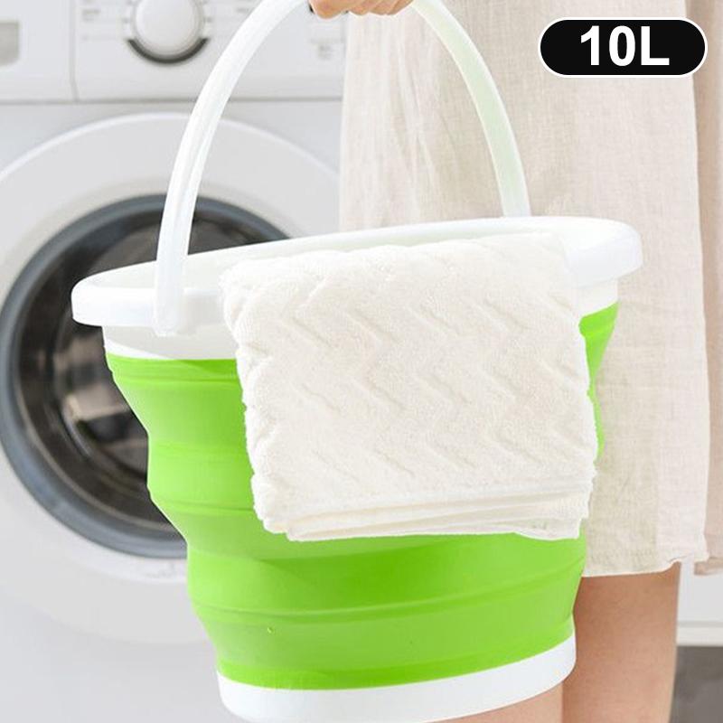 3/5/10L Collapsible Bucket Portable Folding Water Bucket Car Washing Fishing Bucket Household Plastic Travel Outdoor Camping