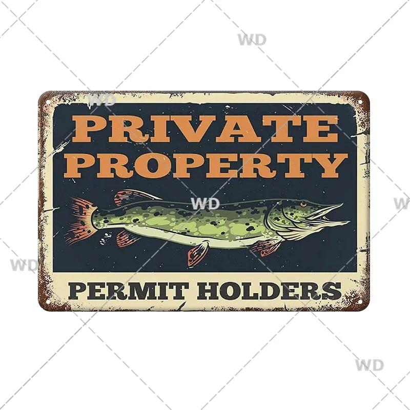 Funny Fishing Metal Tin Sign Retro Vintage Plaque Metal Poster Go Fishing Lover Gift Plate For Men Cave Fishing Home Wall Decor