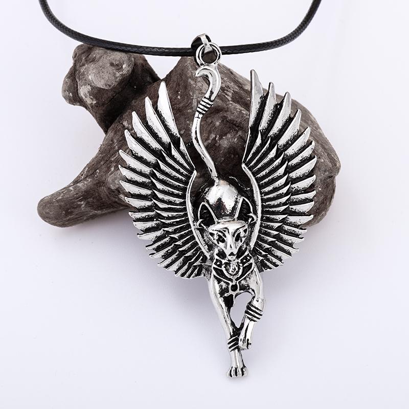 Gold Egypt Cat Necklace for Women Men Ancient Egypt Jewelry Vintage Bastet Necklace Amulet Talisman