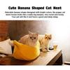 Cute Banana Shape Cat Nest Pet Bed Puppy Kitten Warm House Bed Soft Warm Cat Bed for Winter Lovely Pet Supplies