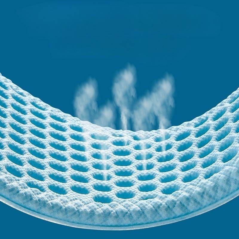 10PCS Breathable Mesh Insoles Men Summer Deodorization Sweat Absorb Running Shock Absorption Shoe Sole Memory Foam Shoes Pads