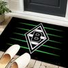 1PC rug Green And Silver Abstract Carpet, Chair Rug,Area Rug for Office Bedroom living rooms bedroom, Doormat decor Christmas fan gifts