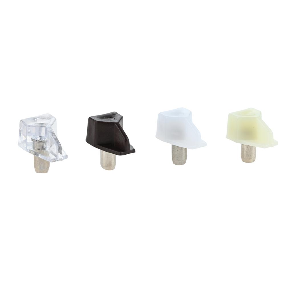 20Pcs 5mm Kitchen Cabinet Shelf Studs Pegs with Metal Pin Shelves Support Seperator Fixed Cupboard Wood Furniture Bracket Holder