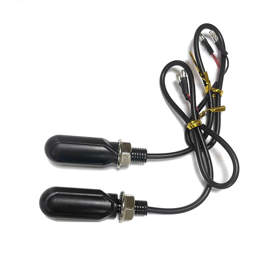 Klaxib 2pcs 3LED By Turn Signal Indicator Amber Lamp Handlebar Light Replacement Parts Accessories for Bike Scooter