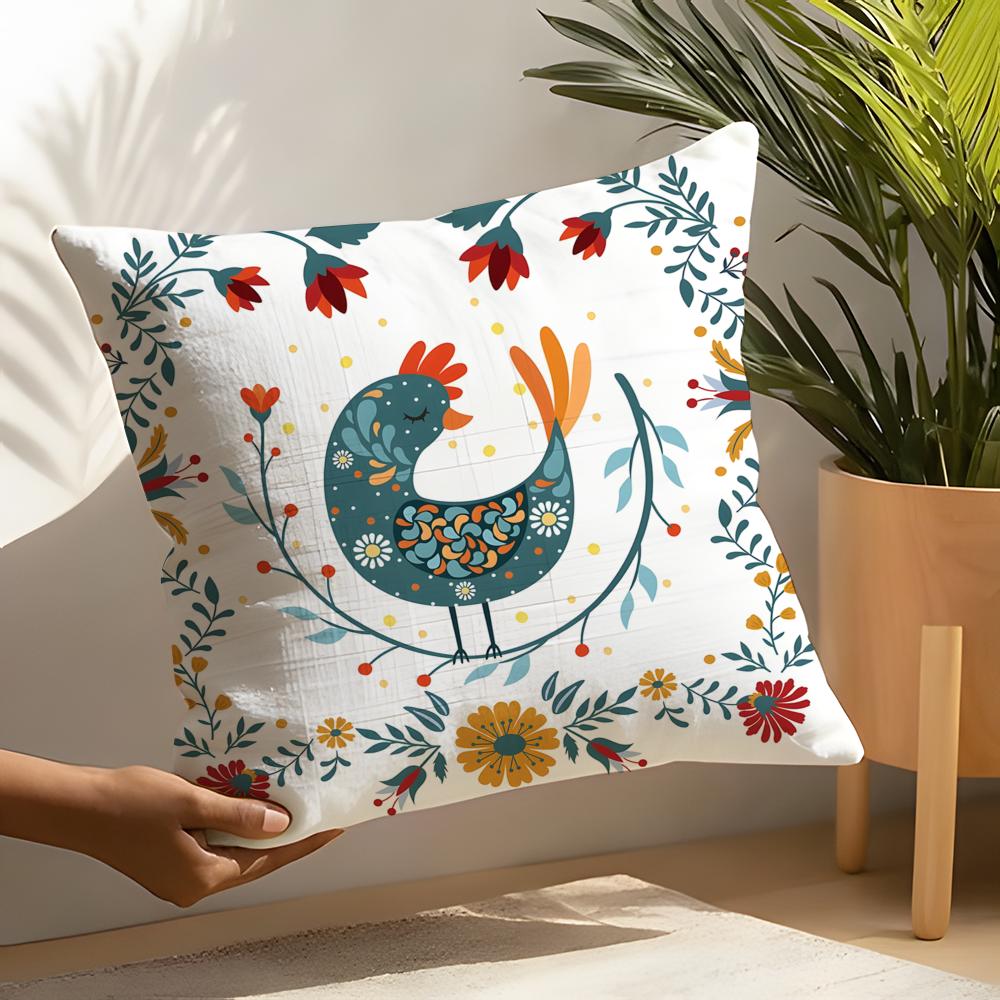 Blue Bird Home Decor Print Pillow Case Home Living Room Decoration Linen Pillowcover Pillow Cases Cushion Cover