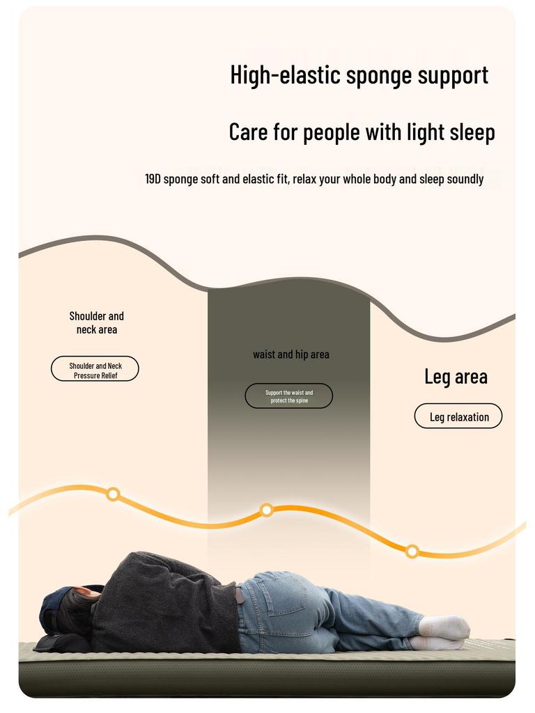 Telescopic Inflatable Bed with Pump - Quick Inflation Folding Mattress for Camping & Home.