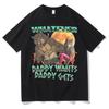 Maglietta Meme Lupo Divertente Moda Uomo Y2k Vintage Frase T-shirt Uomo Novità abbigliamento largo adolescenti Magliette Oversize di Alta Qualità