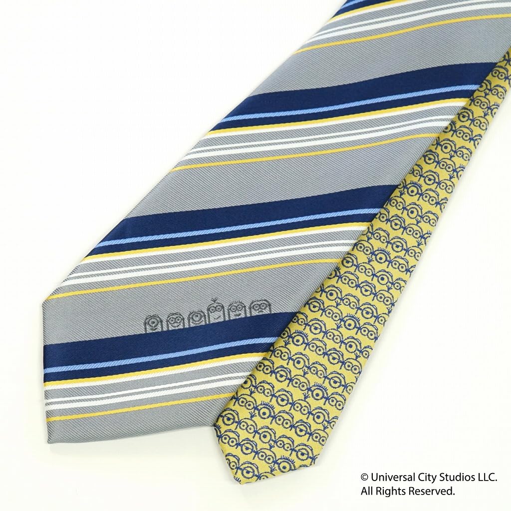 Minions Necktie UNDW0867 Gray, Minion Party Brand Necktie, Character Gift