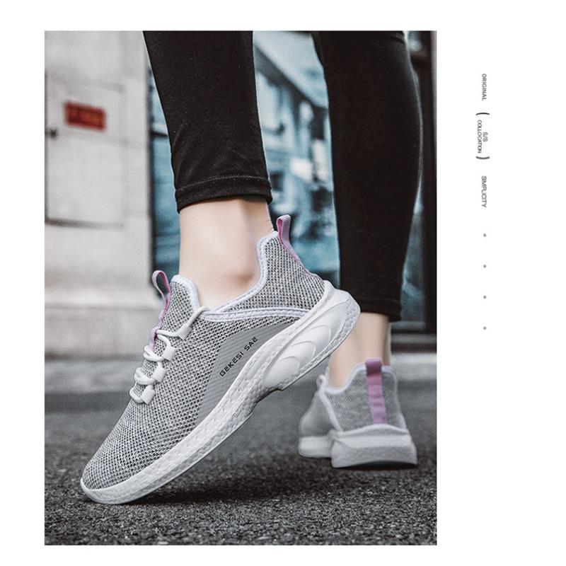 Spring New Travel Shoes Running Shoes Women's Flying Woven Breathable Sports Fitness Lightweight Casual Shoes